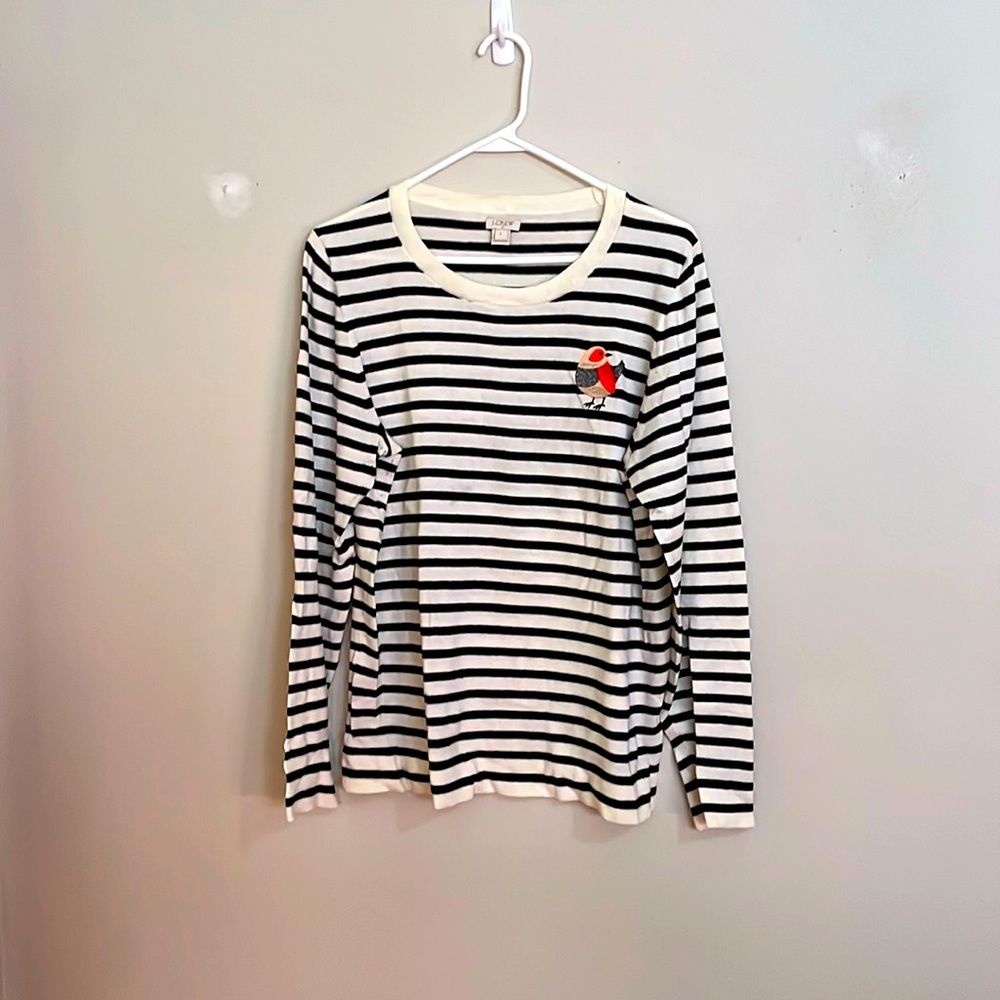 Striped bird sweater